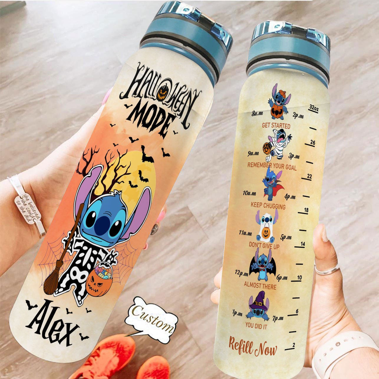 Halloween Mode - Personalized Ohana Water Tracker Bottle 0523
