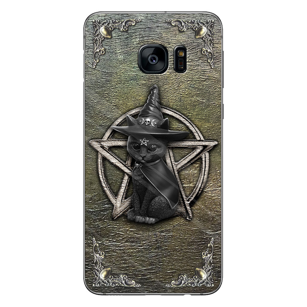 Mystical Witch - Personalized Halloween Black Cat Phone Case With 3D Pattern Print