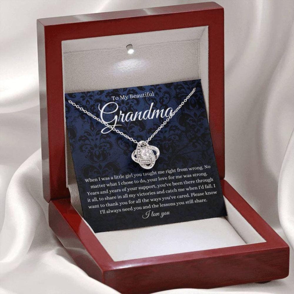 To My Beautiful Grandma Gift For Grandma Grandmother Thank You - Grandma Love Knot Necklace 0921