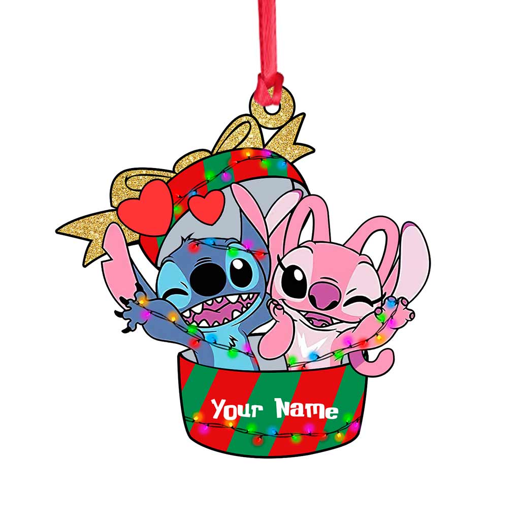 Ohana Love Surprise Gift - Personalized Christmas Ornament (Printed On Both Sides)