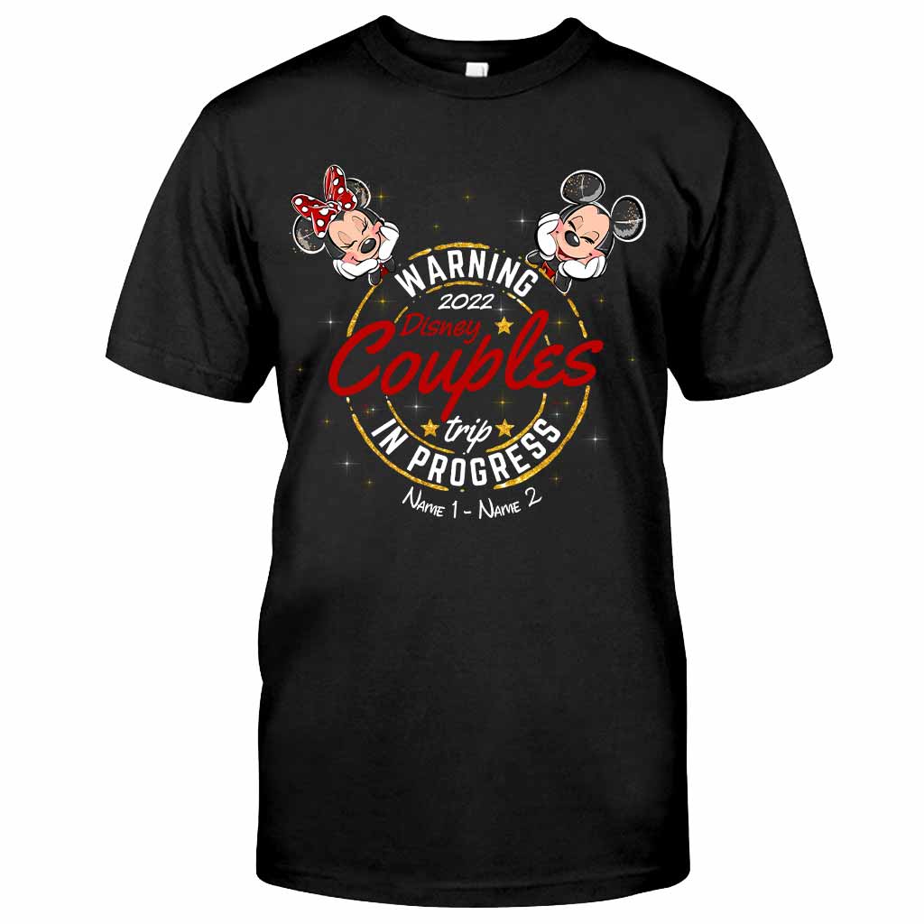 Warning Couple Trip In Progress - Personalized Mouse T-shirt and Hoodie