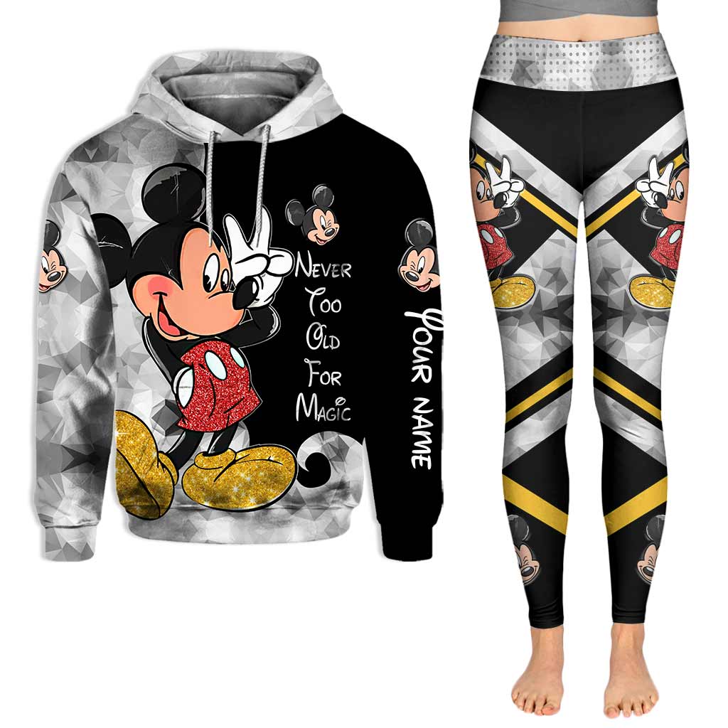 Never Too Old For Magic - Personalized Mouse Hoodie And Leggings