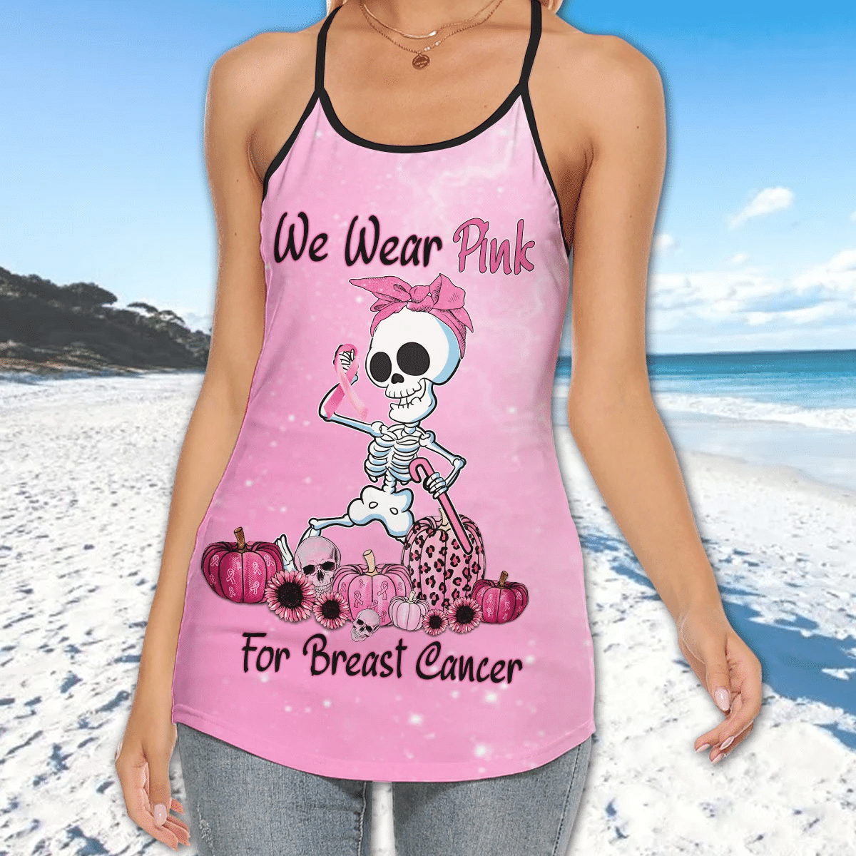 We Wear Pink For Breast Cancer Awareness - Breast Cancer Awareness All Over T-shirt and Hoodie 0822