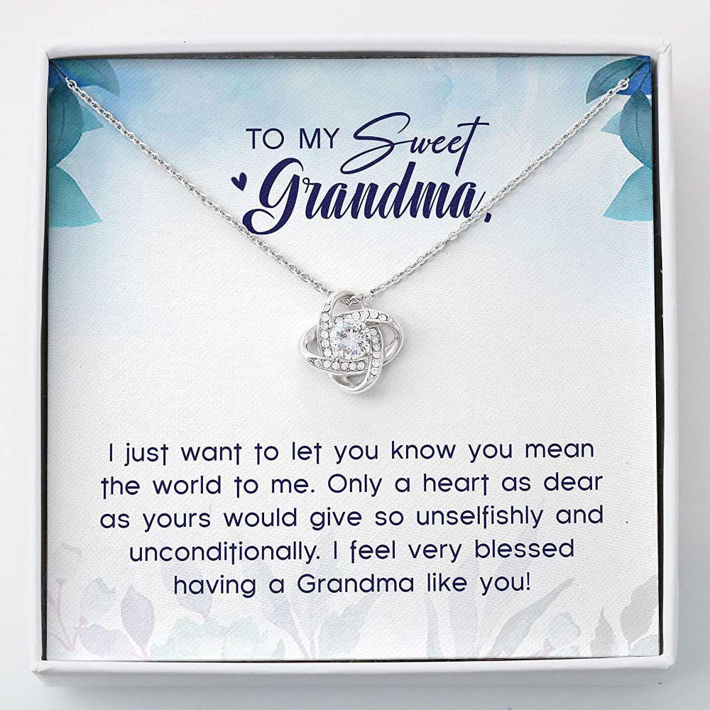 Grandma Sweet Grandma Gift Grandma Gift - Grandma Love Knot Necklace 0921