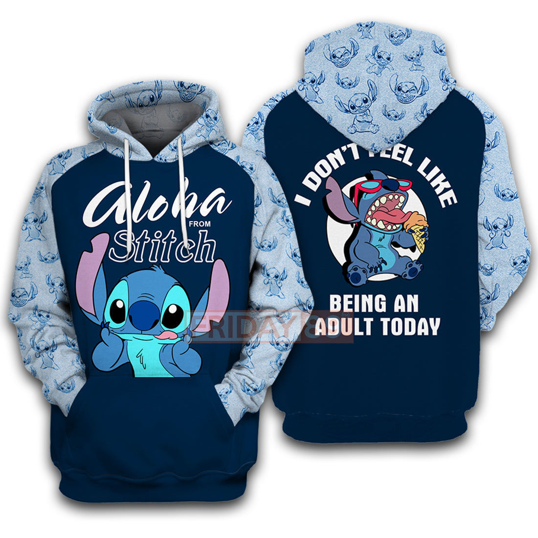 Don't Feel Like Being An Adult Ohana All Over Shirt 0523