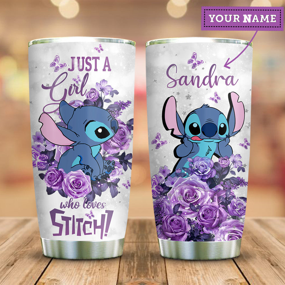 Just A Girl Who Loves - Personalized Ohana Tumbler 0523