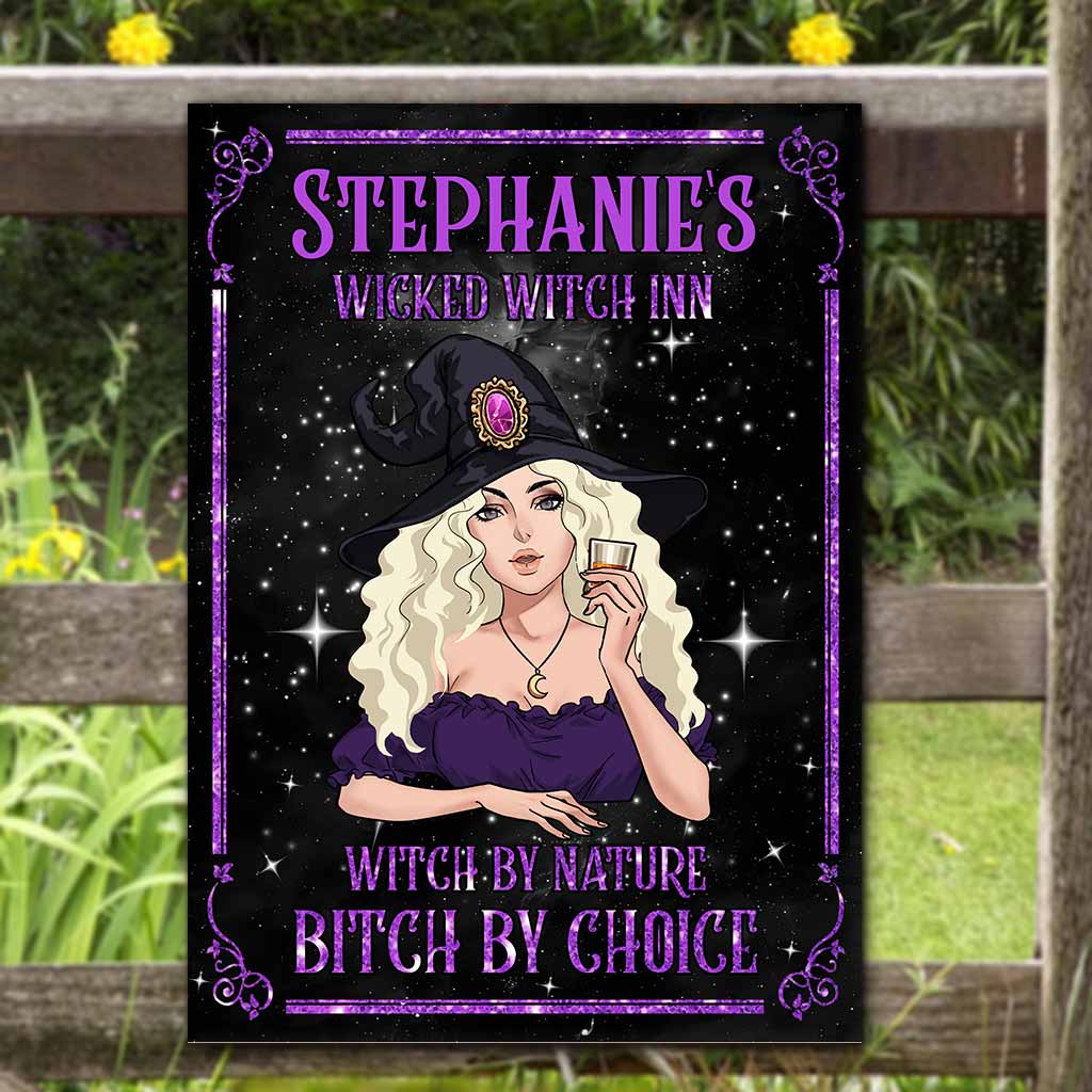 Witch By Nature - Personalized Witch Rectangle Metal Sign