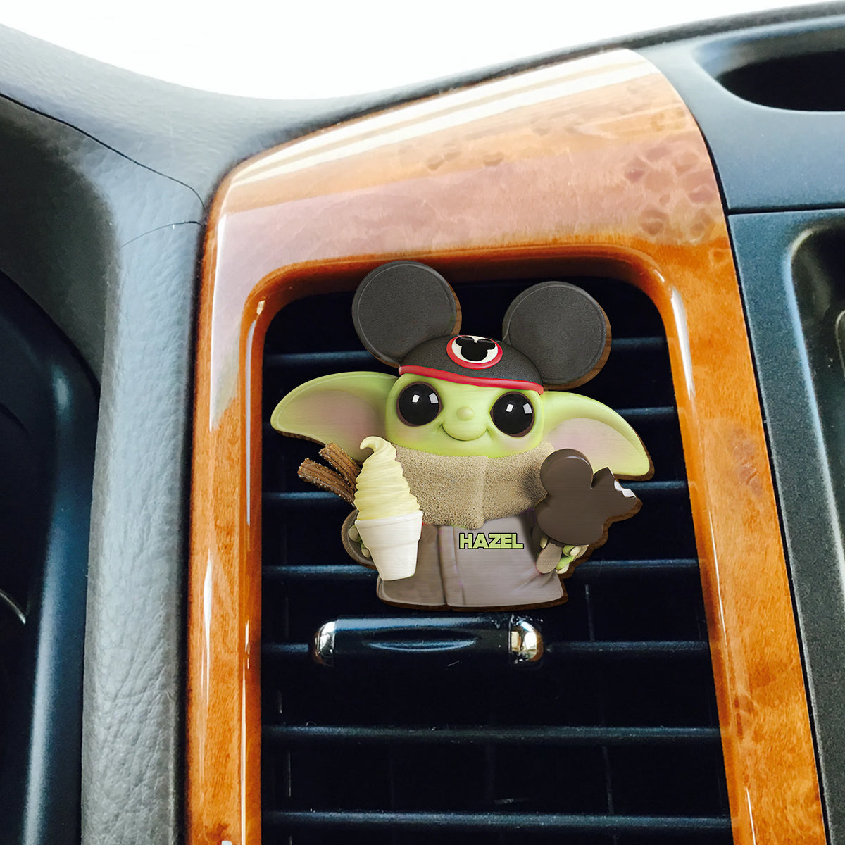 Baby Master Super Cute - Personalized The Force Shaped Car Visor Clip
