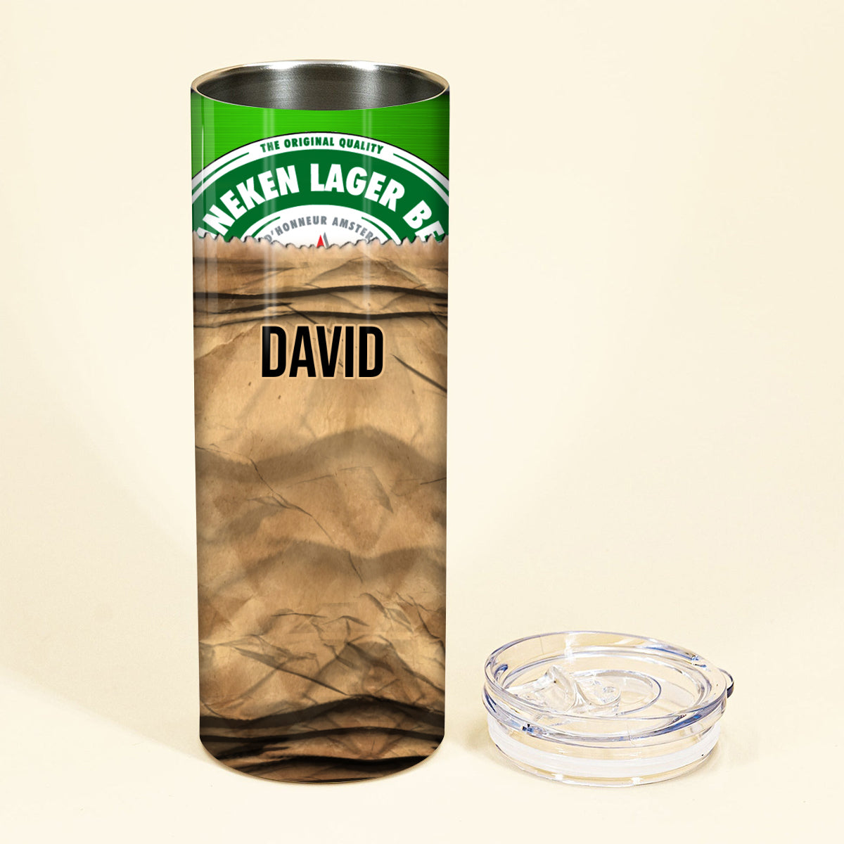 Funny Beer Brand - Personalized Beer Skinny Tumbler