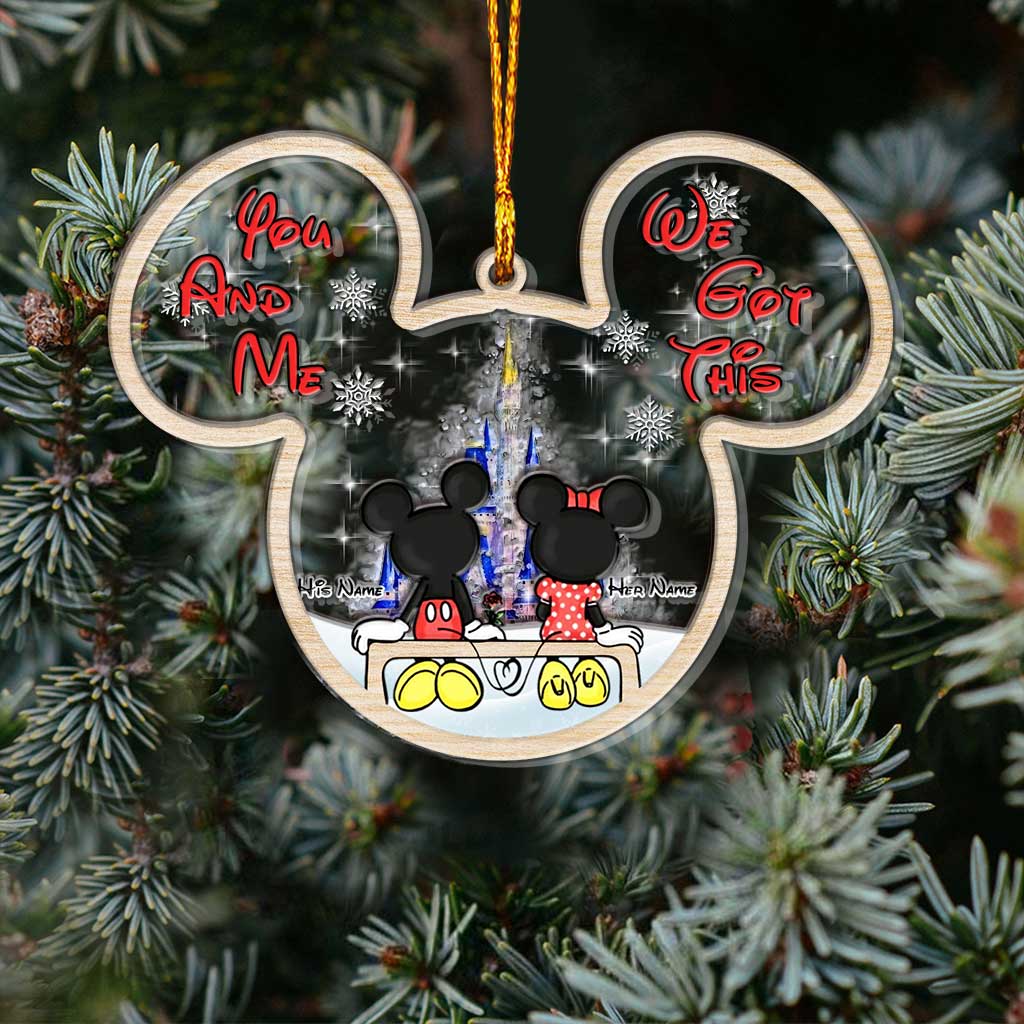 You And Me We Got This - Personalized Christmas Mouse Layers Mix Ornament