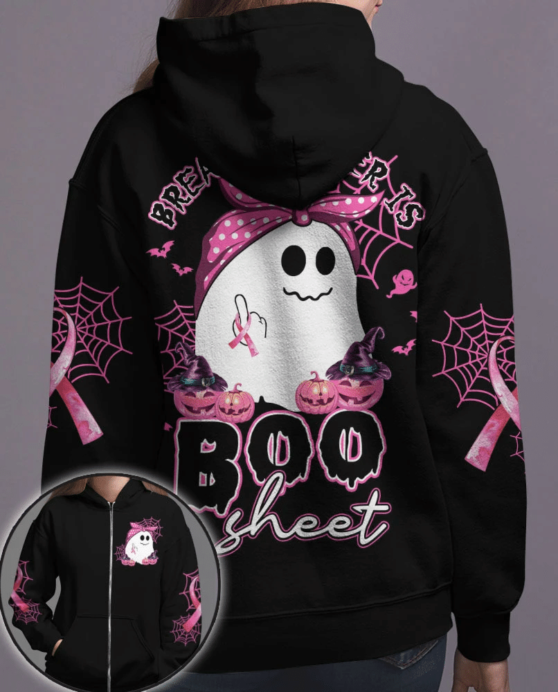 Breast Cancer Is Boo Sheet - Breast Cancer Awareness All Over T-shirt and Hoodie 0822