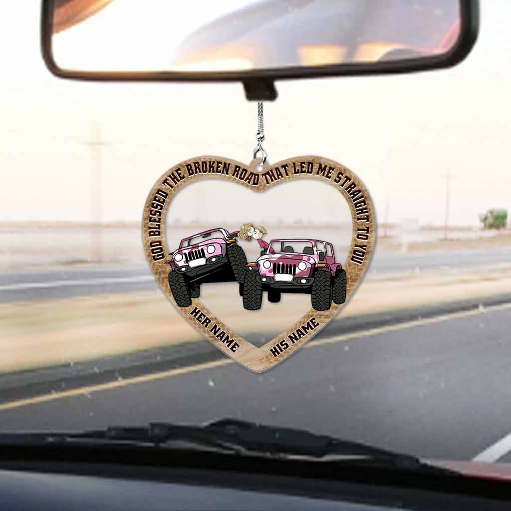 Couple Keeps Together - Personalized Couple Transparent Car Ornament