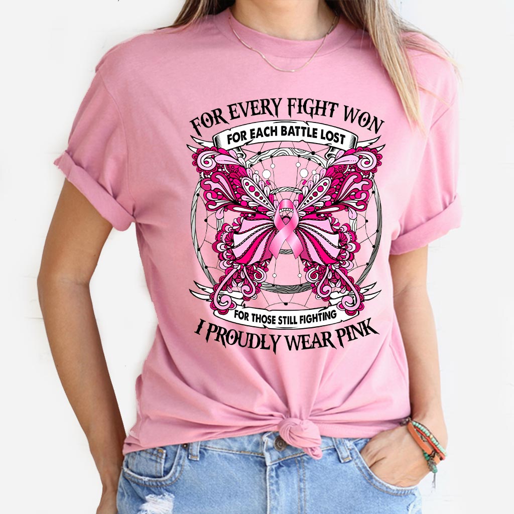 I Proudly Wear Pink - Breast Cancer Awareness T-shirt and Hoodie 102021