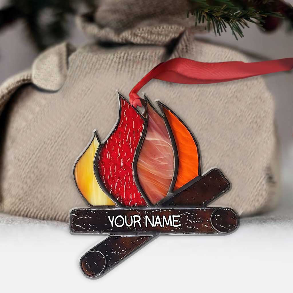 Love Camping - Personalized Christmas Ornament (Printed On Both Sides)