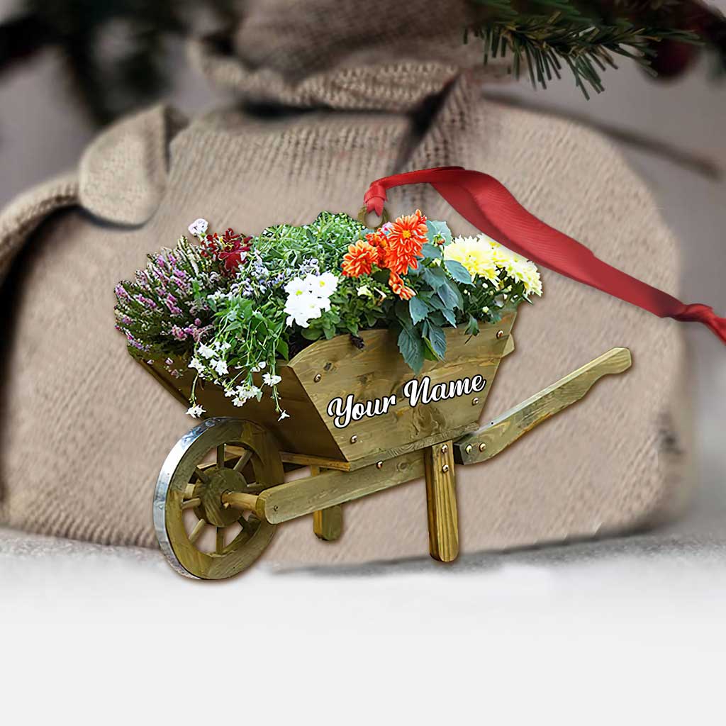 Love Gardening - Personalized Christmas Gardening Ornament With 3D Pattern Print (Printed On Both Sides)