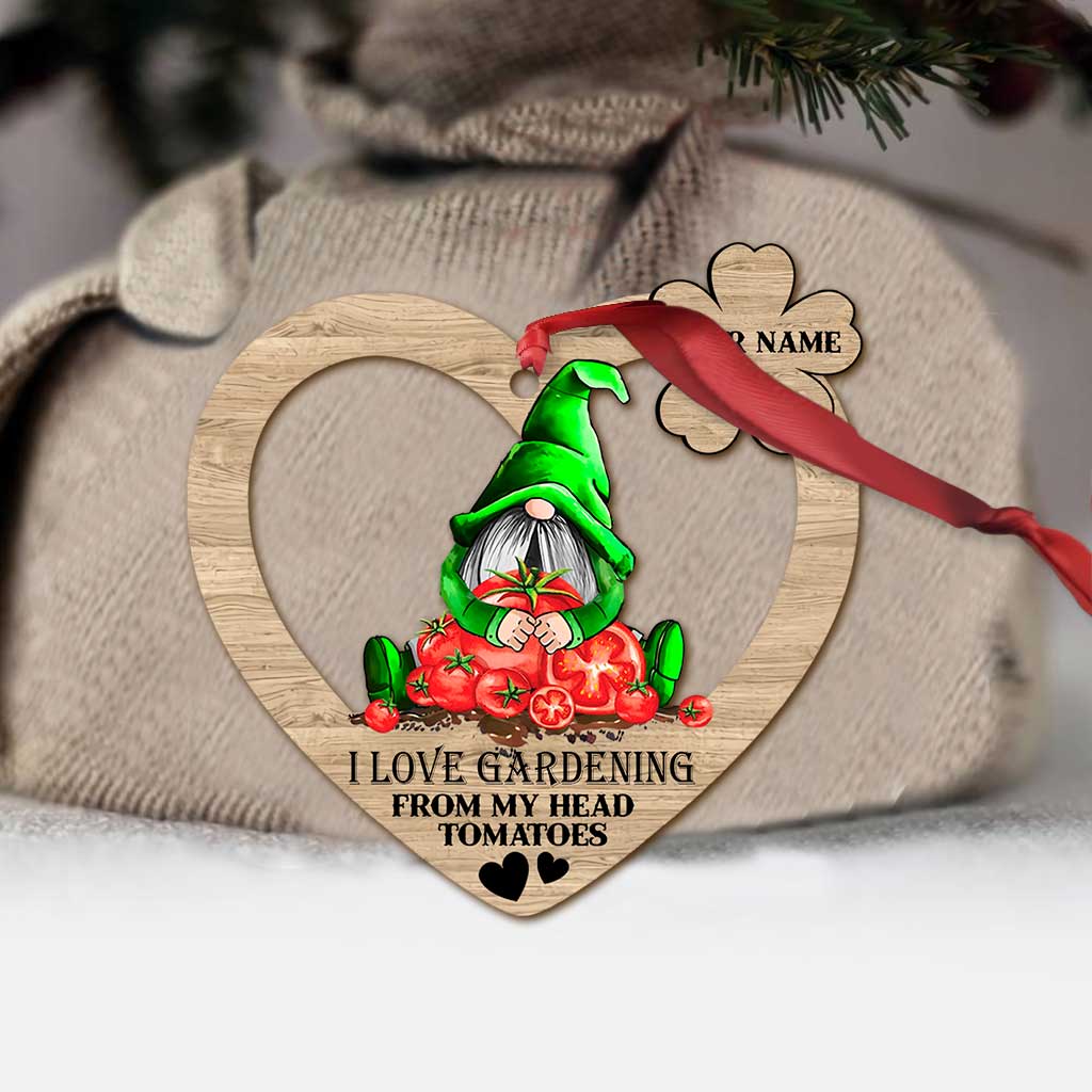 I Love Gardening - Personalized Christmas Gardening Ornament (Printed On Both Sides)