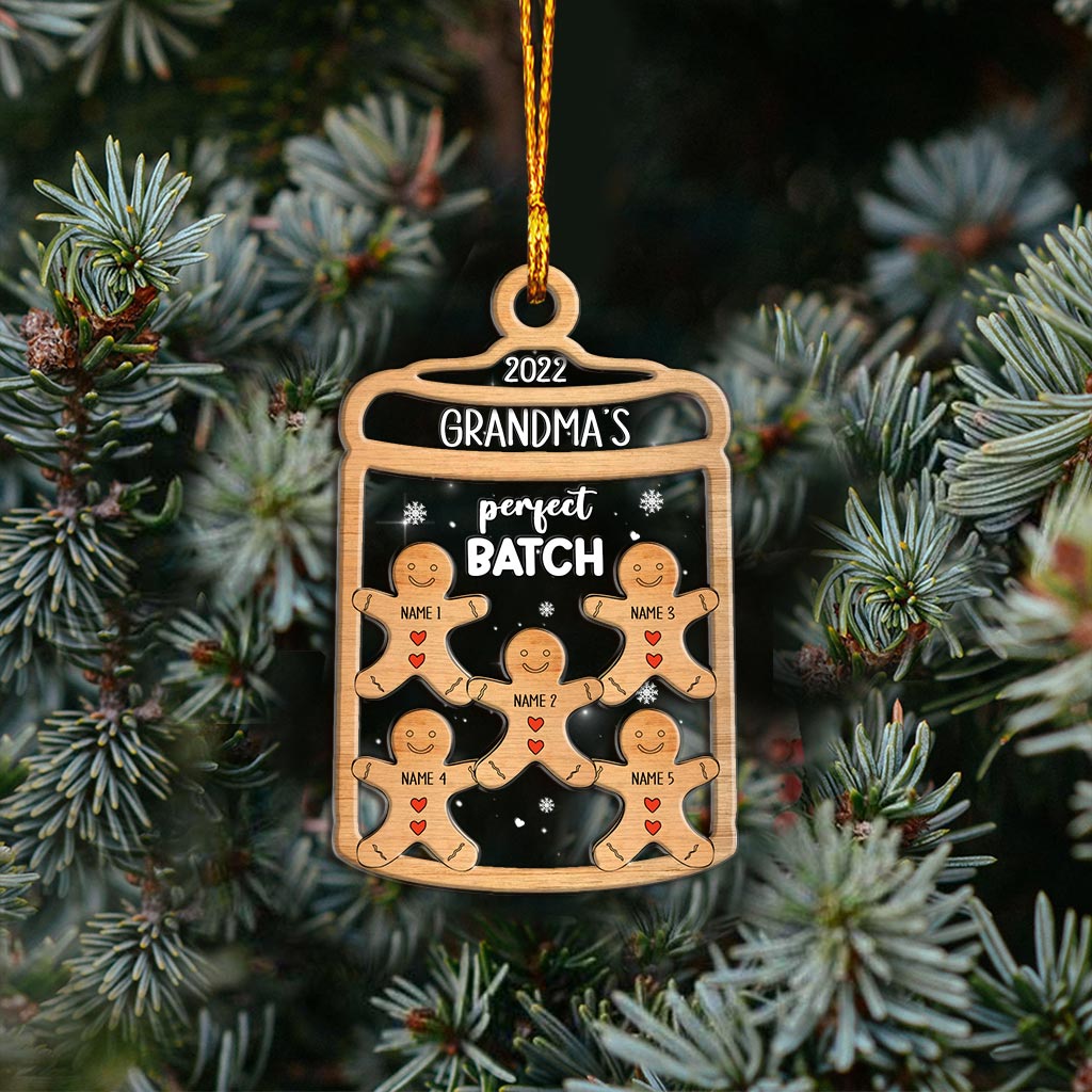 Grandma’s Perfect Batch - Personalized Christmas Grandma Layers Mix Ornament