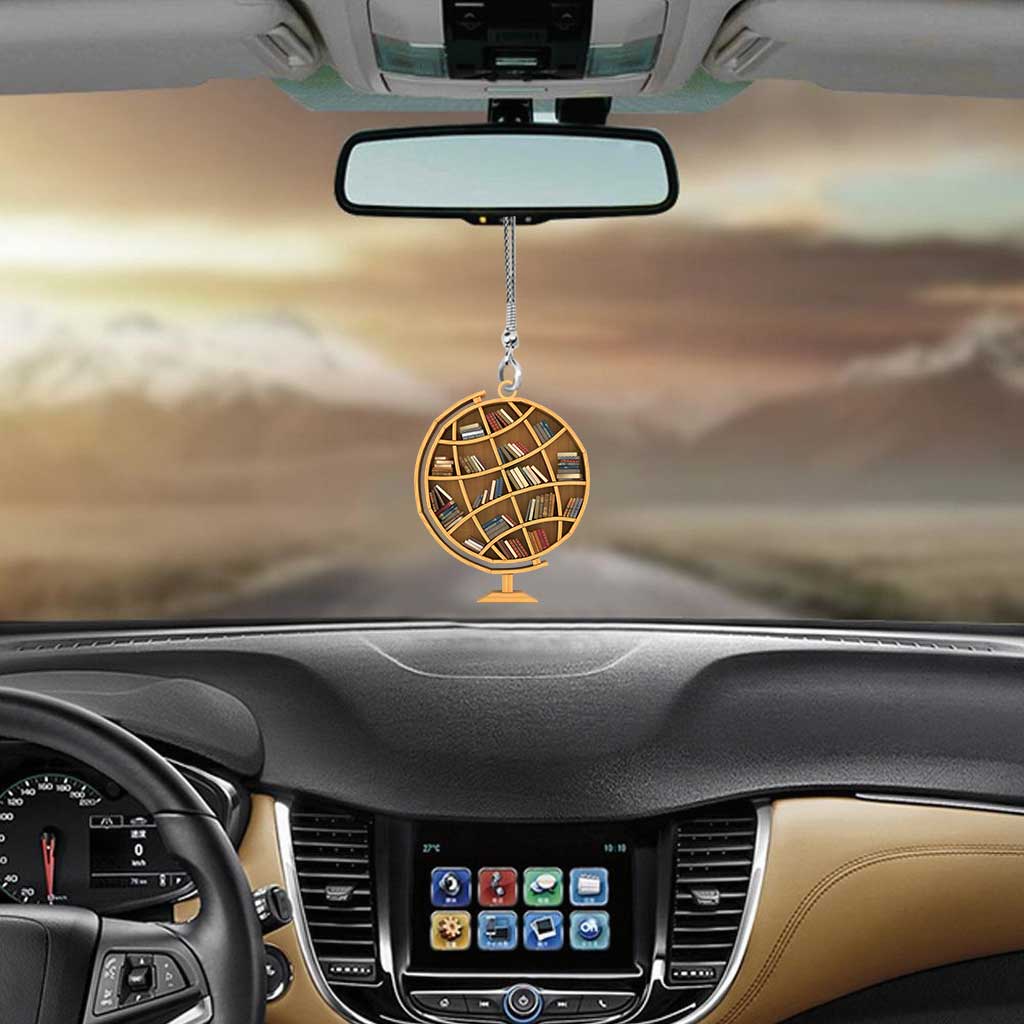 Global Bookshelf - Librarian Car Ornament (Printed On Both Sides)