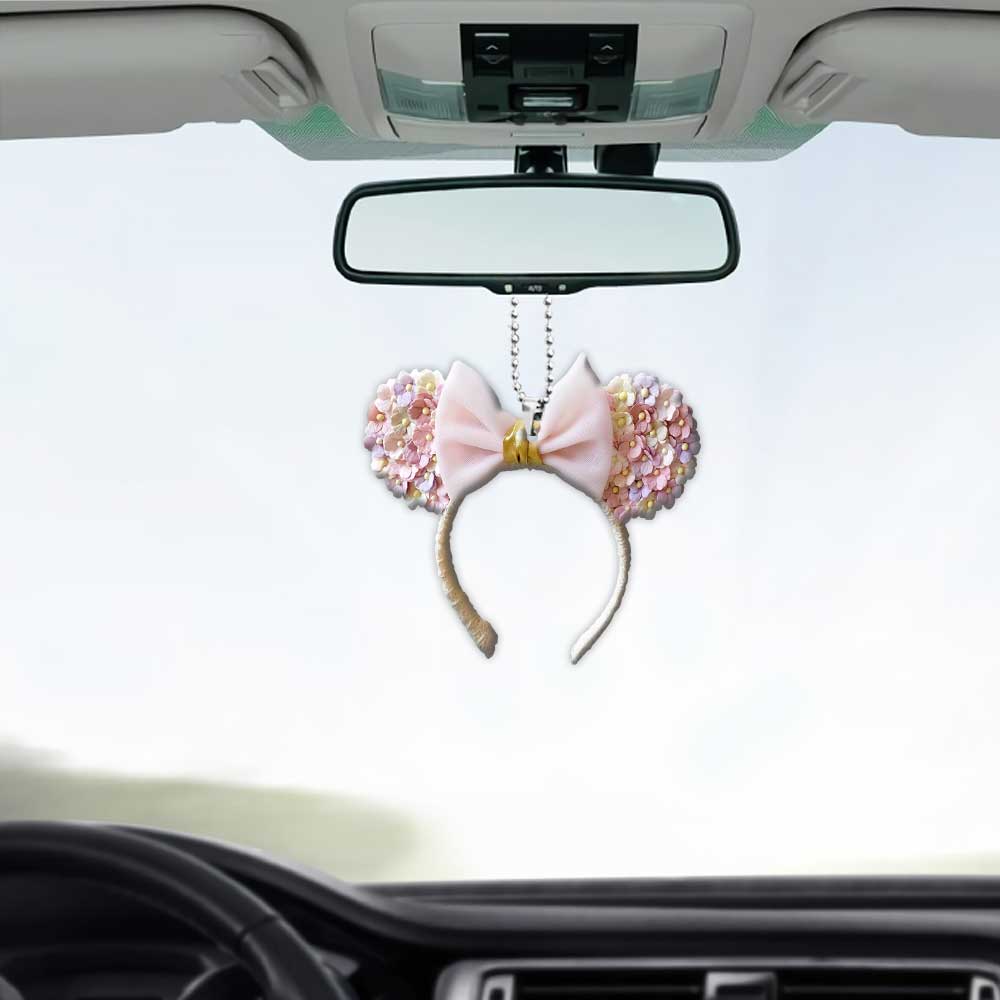 Flower Dance Mouse Ears - Car ornament (Printed On Both Sides)