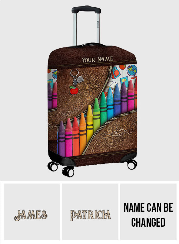 Teach Love Inspire - Personalized Teacher Luggage Cover