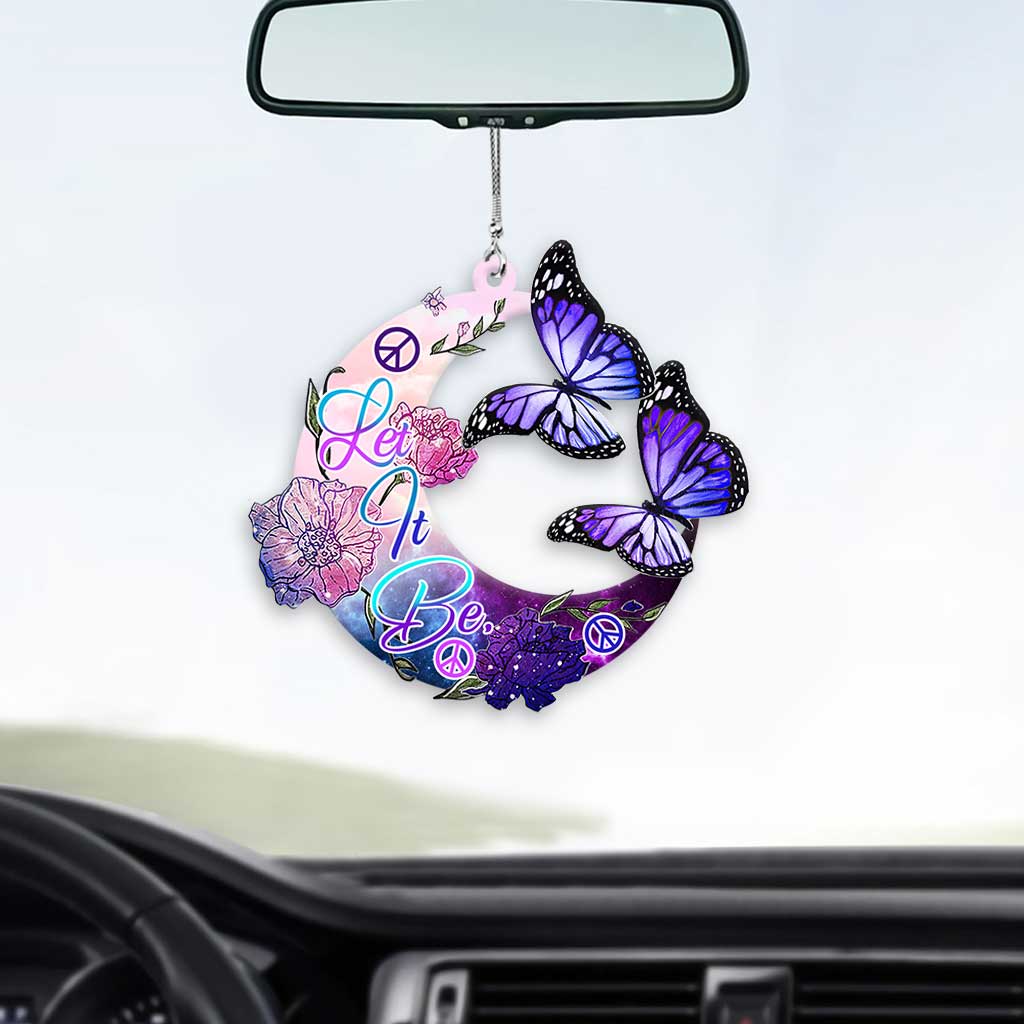 Let It Be - Hippie Car Ornament (Printed On Both Sides)