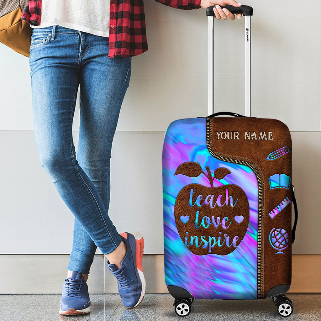 Teach Love Inspire - Personalized Teacher Luggage Cover