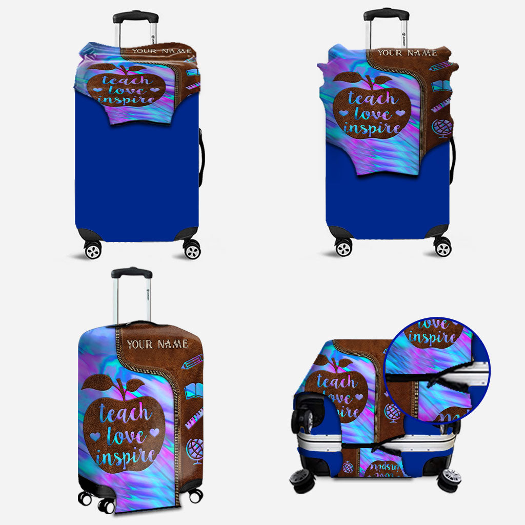 Teach Love Inspire - Personalized Teacher Luggage Cover