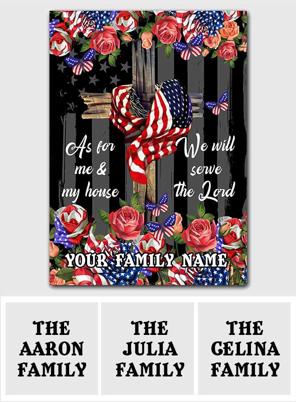 We Will Serve The Lord - Personalized Christian Rectangle Metal Sign