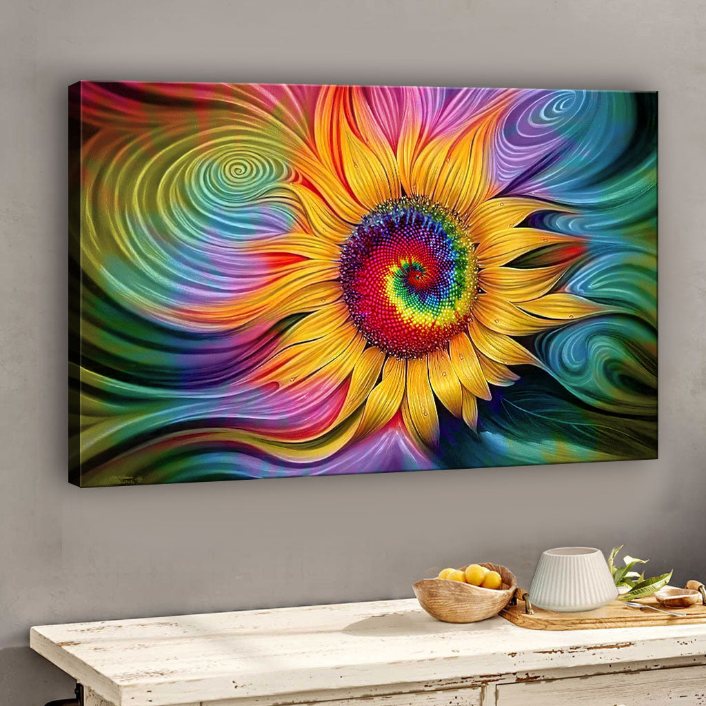 Sunflower - Hippie Canvas And Poster