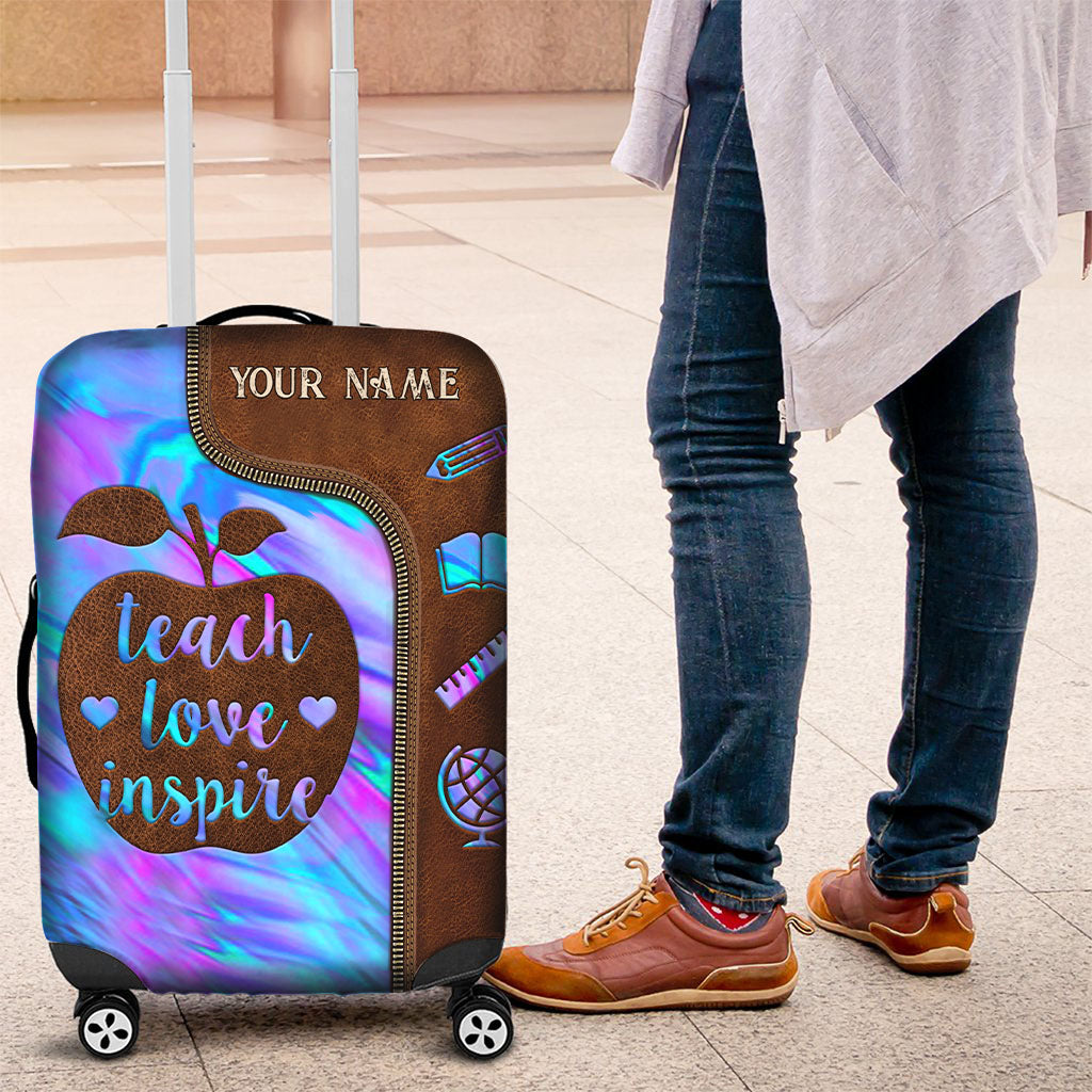 Teach Love Inspire - Personalized Teacher Luggage Cover