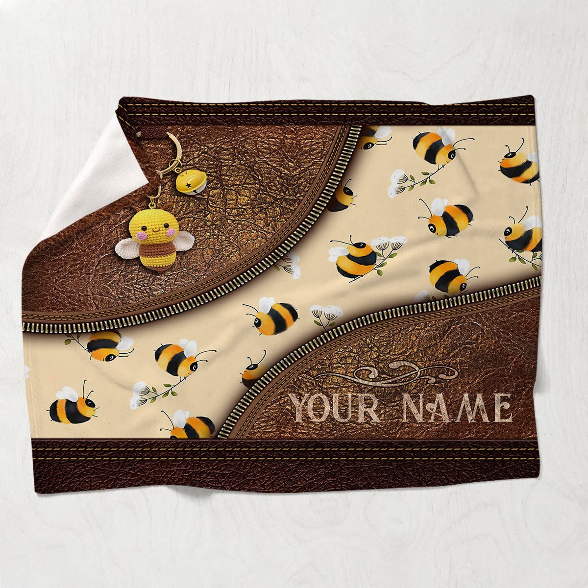 Bee Happy - Personalized Bee Blanket