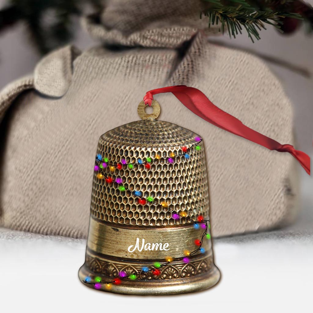 Sewing Items Collection - Personalized Christmas Sewing Ornament (Printed On Both Sides)