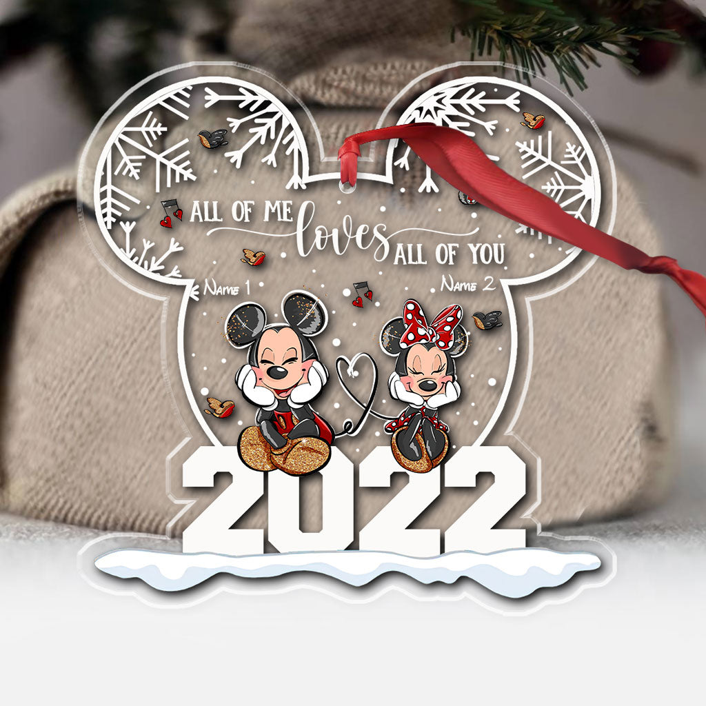 Love Magic - Personalized Christmas Couple Transparent Ornament