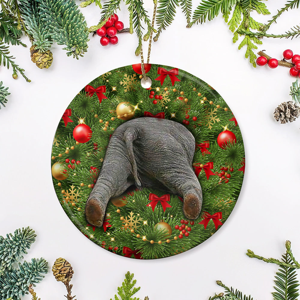 Elephant Christmas Tree - Elephant Ornament (Printed On Both Sides) 1122