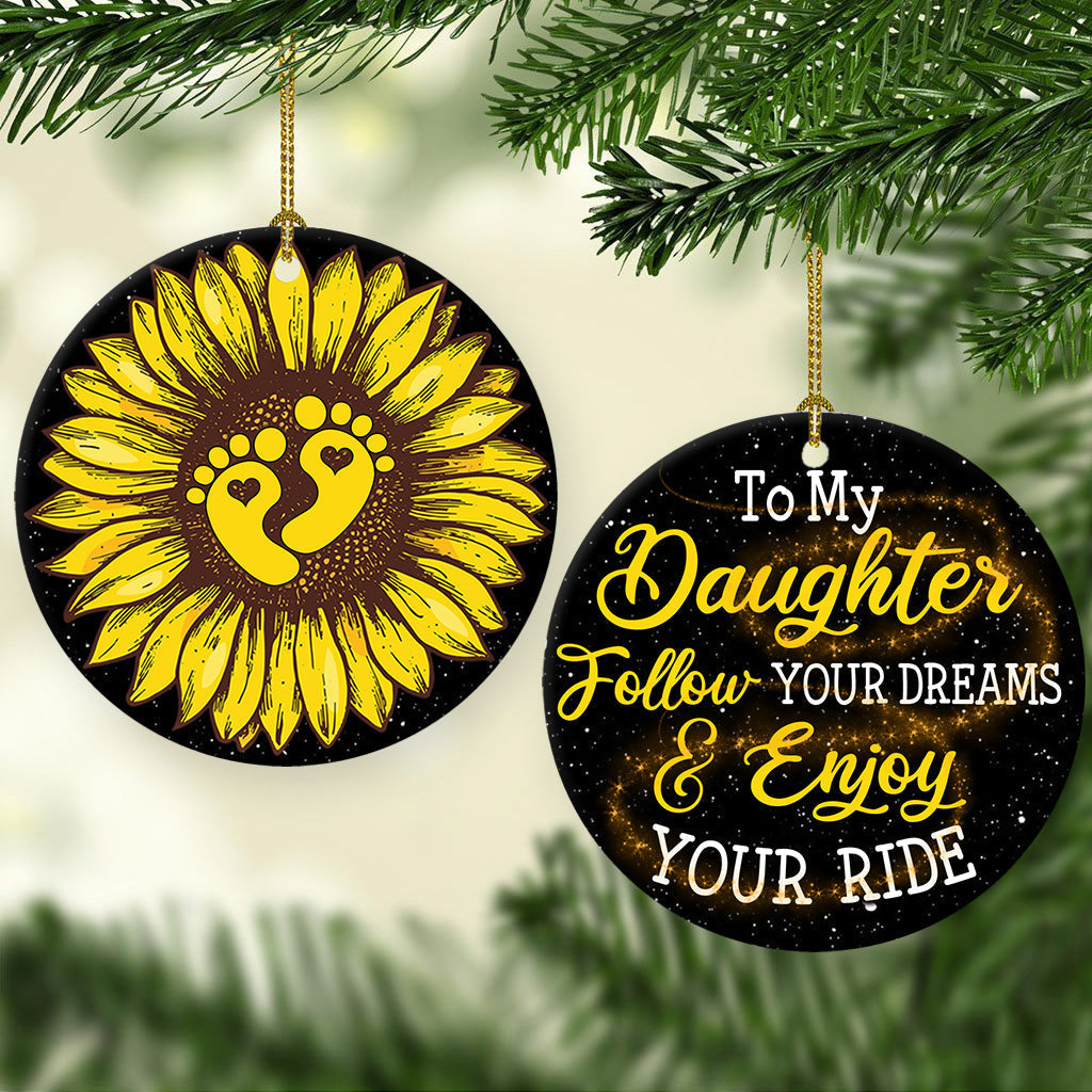 Sunflower Daughter Follow Your Dream - Sunflower Ornament (Printed On Both Sides) 1122