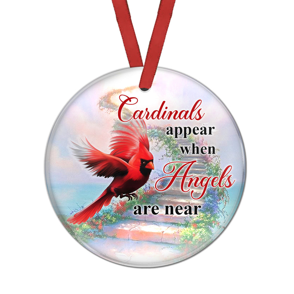 Cardinal When Angels Are Near - Memorial Ornament (Printed On Both Sides) 1022