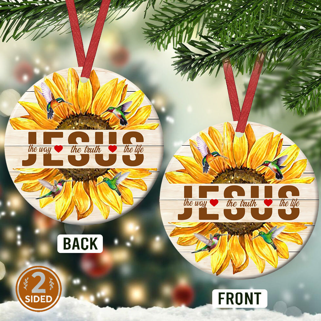 Jesus The Way The Truth The Life - Christian Ornament (Printed On Both Sides) 1122