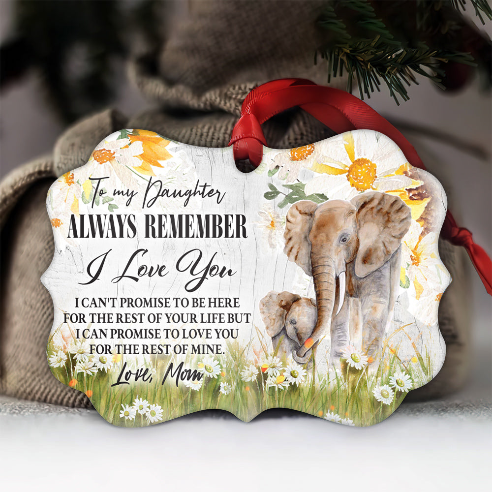 Elephant To My Daughter I Love You - Daughter Ornament (Printed On Both Sides) 1122