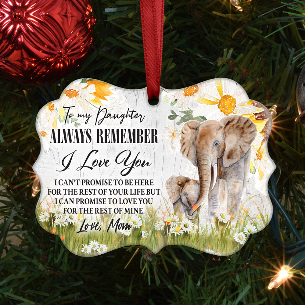 Elephant To My Daughter I Love You - Daughter Ornament (Printed On Both Sides) 1122