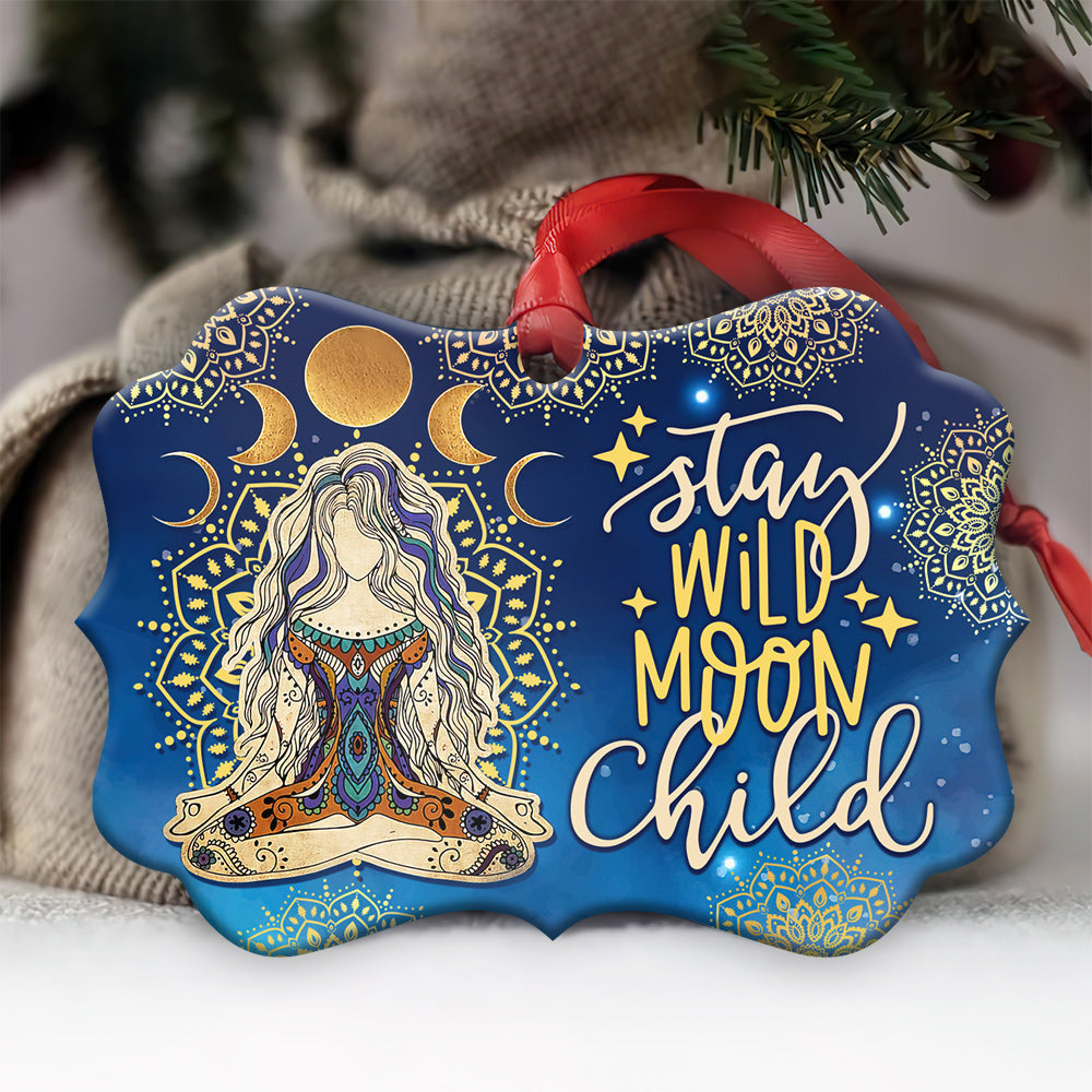 Stay Wild Moon Child Hippie - Medallion Aluminium Ornament (Printed On Both Sides) 1122