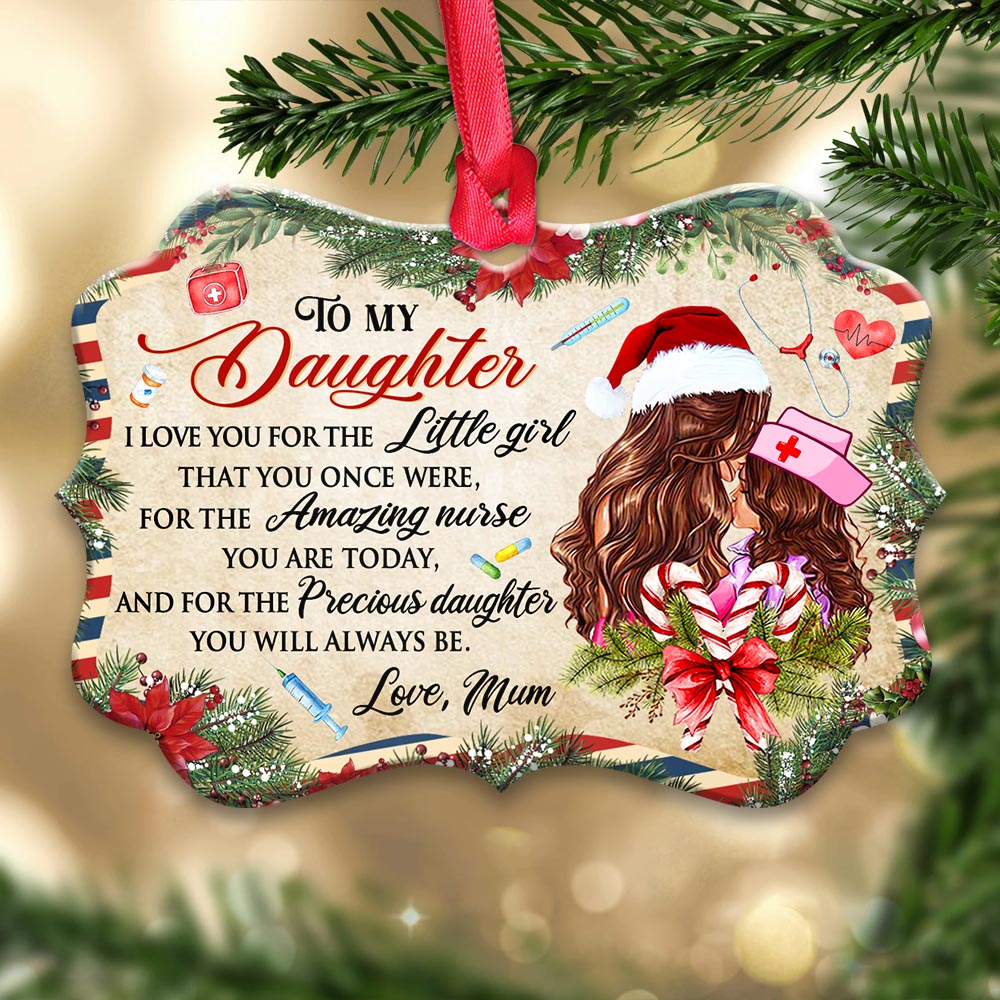 Nurse To My Daughter - Nurse Ornament (Printed On Both Sides) 1122