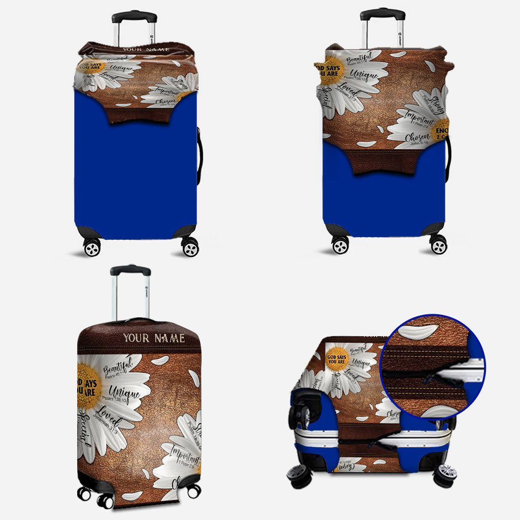 God Says You Are - Personalized Christian Luggage Cover