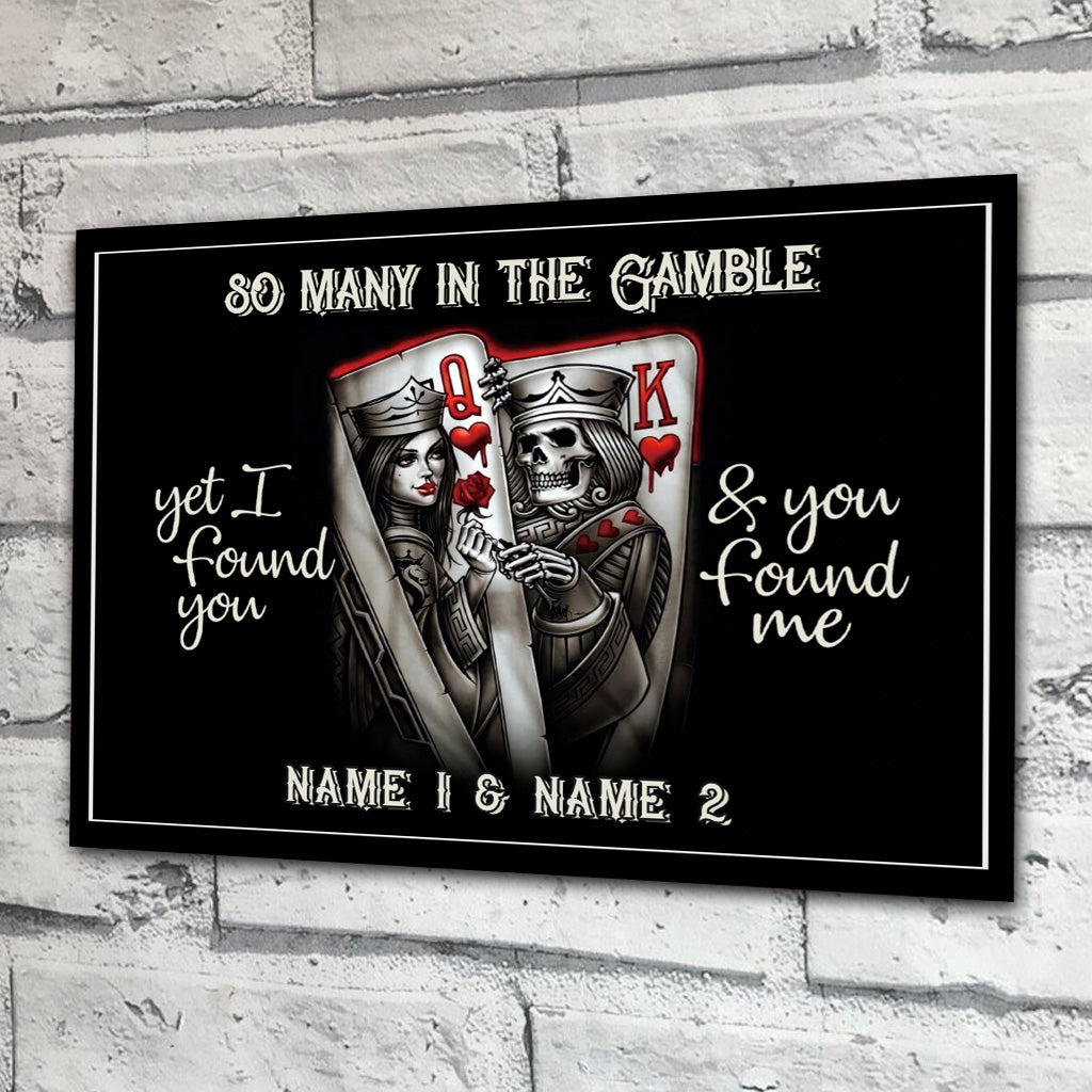 So Many In The Gamble - Personalized Poker Rectangle Metal Sign