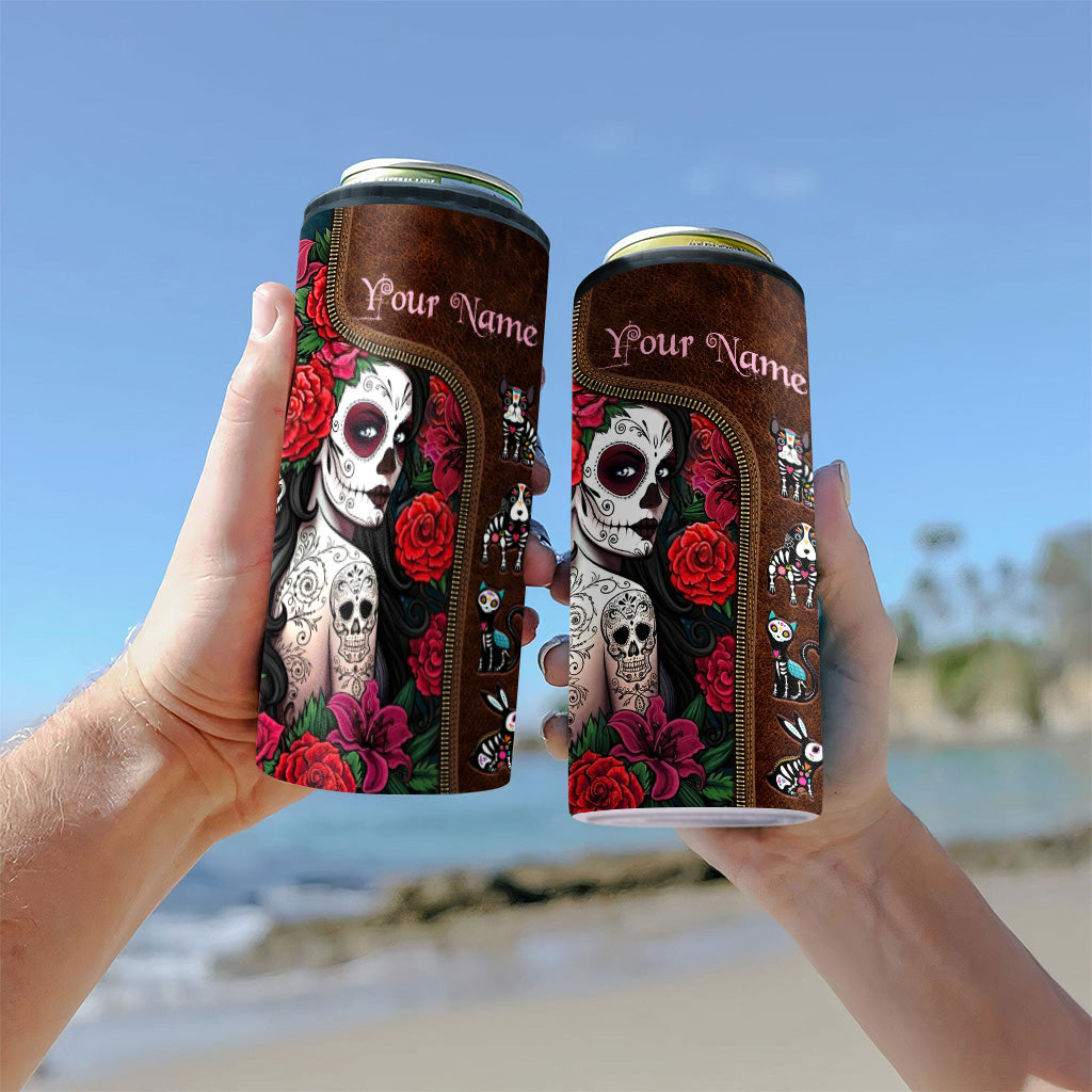 Day Of The Dead - Personalized Latina Women Can Cooler