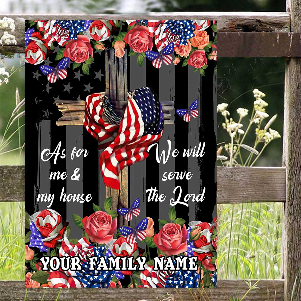 We Will Serve The Lord - Personalized Christian Rectangle Metal Sign