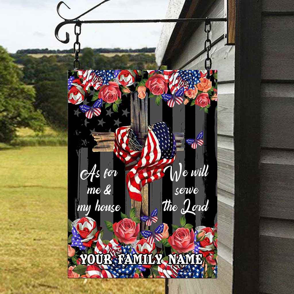 We Will Serve The Lord - Personalized Christian Rectangle Metal Sign