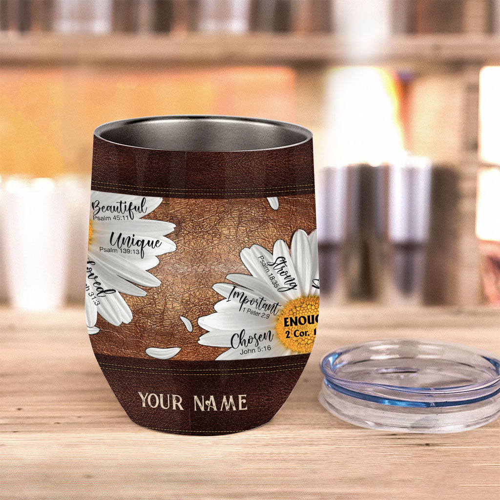 God Says You Are - Personalized Christian Wine Tumbler