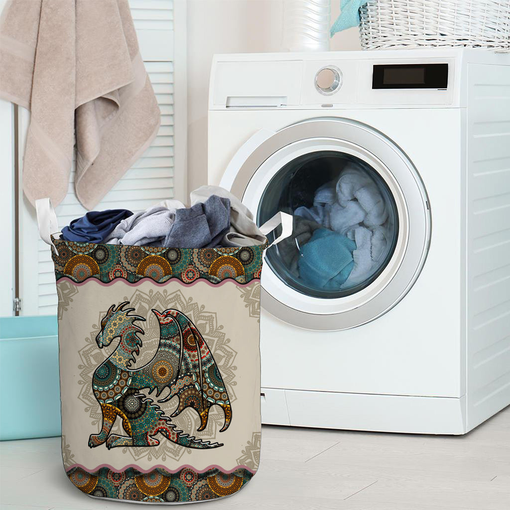 Mandala Dragon Pattern - Dragon Laundry Basket