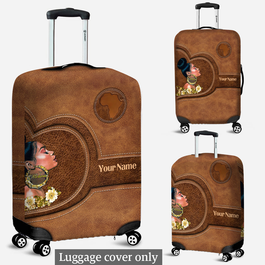 Melanin - Personalized African American Luggage Cover