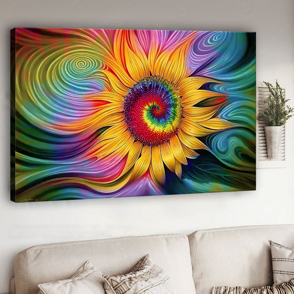 Sunflower - Hippie Canvas And Poster